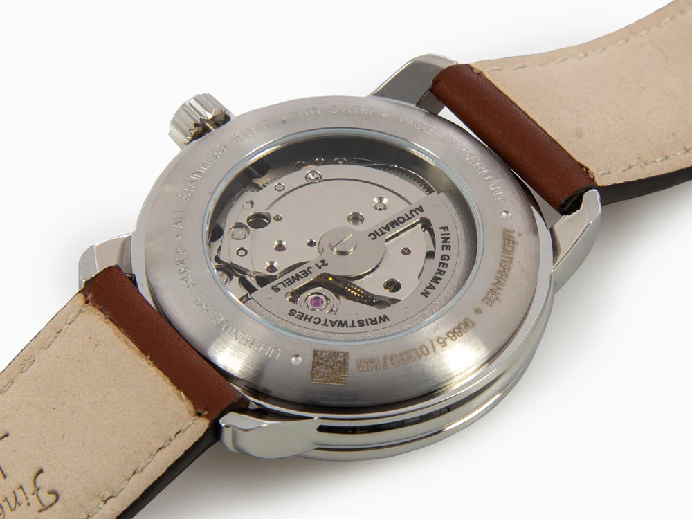 Zeppelin Méditerranée Automatic Watch with Open Heart, Beige, 40 mm, 9666-5 - Image 8