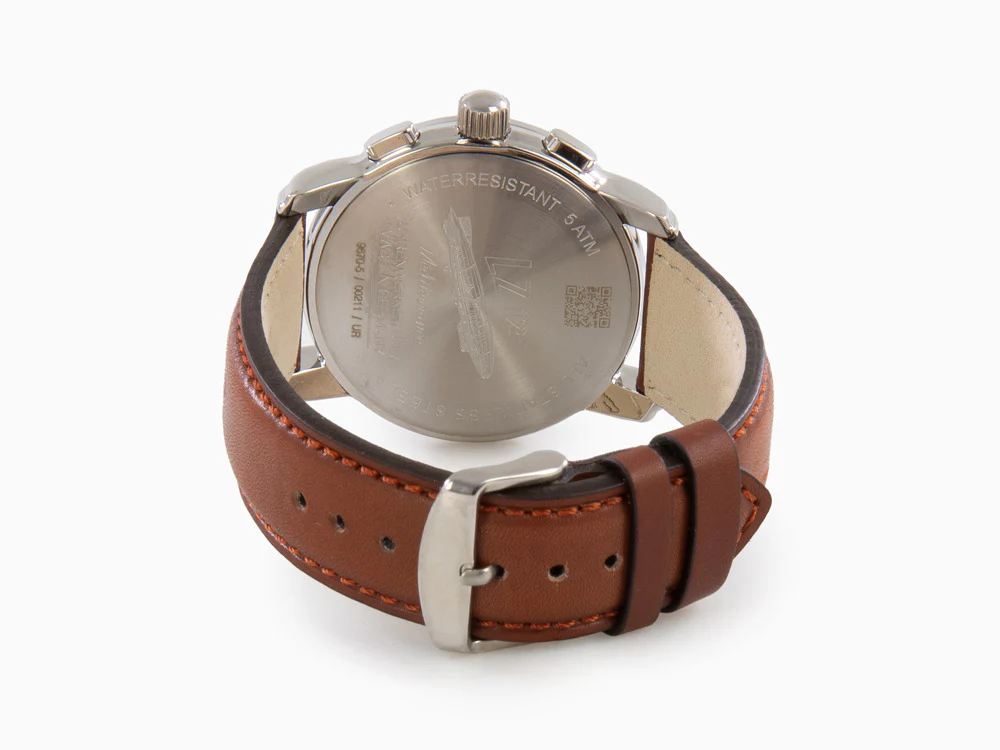 Zeppelin Méditerranée Chrono Quartz Watch, Beige, 42 mm, Day, 9670-5 - Image 3