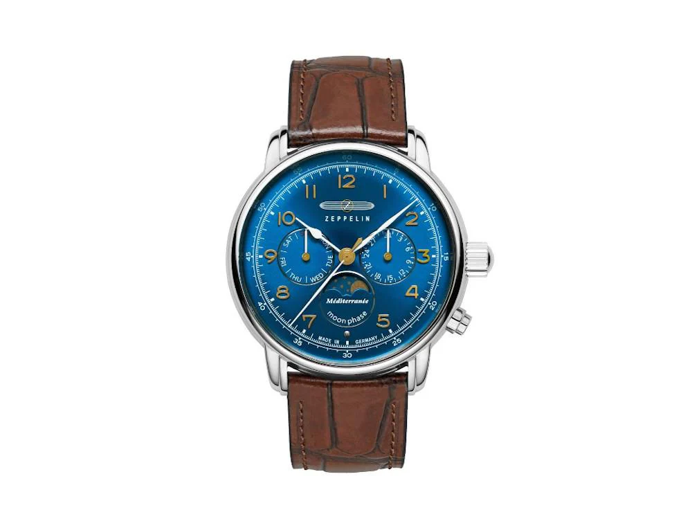 Zeppelin Méditerranée Quartz Watch, Blue, 42 mm, 9636-3 - Image 2