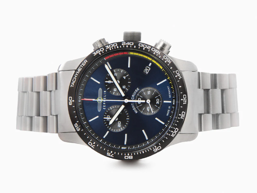 Zeppelin Night Cruise Quartz Watch, Blue, 42 mm, Chronograph, Day, 7288M-3 - Image 7