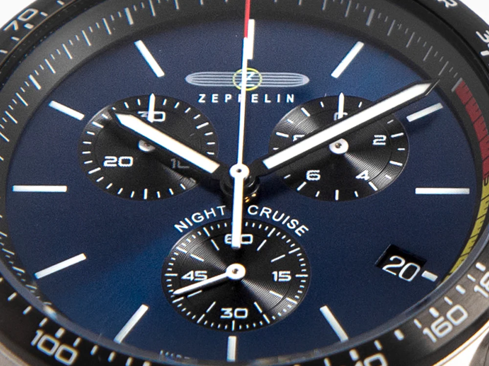 Zeppelin Night Cruise Quartz Watch, Blue, 42 mm, Chronograph, Day, 7288M-3 - Image 8
