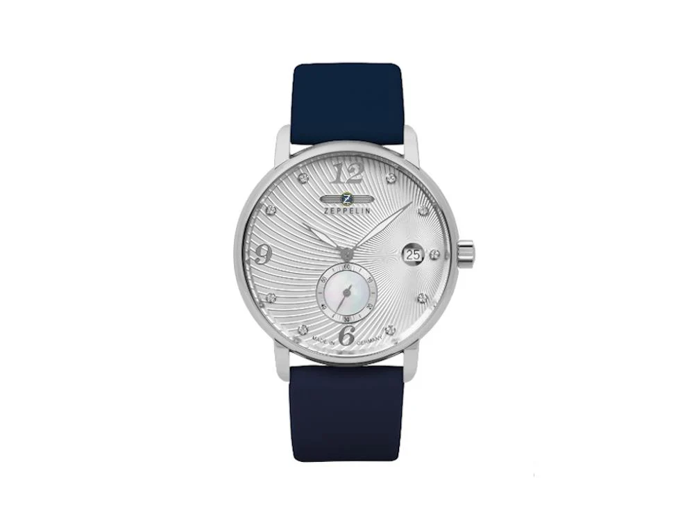 Zeppelin Zeppelin Luna Quartz Watch, Silver, 35 mm, Day, 8631-1